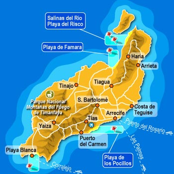 Lanzarote map