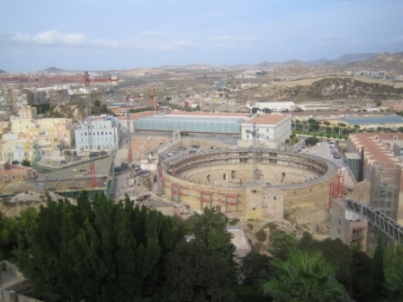 cartagena panorama with bullring