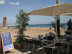 Cafe en la playa
