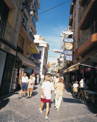 benidorm old town from Poniente playa