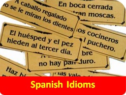 Spanish Idioms