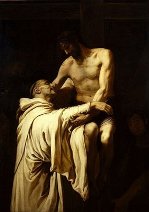 Christ embracing st bernard by ribalta