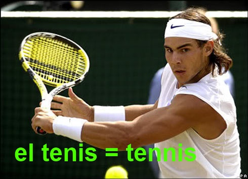 el tenis = tennis