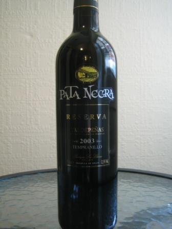 pata negra valdepenas wine