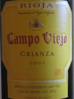 rioja wine - campo viejo crianza