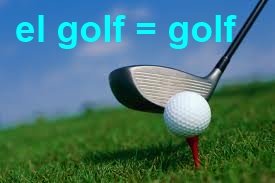 el golf = golf